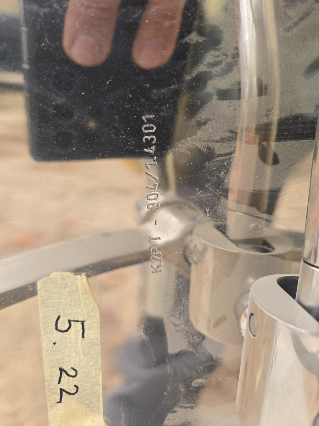 Nameplate showing Serial No. 1085